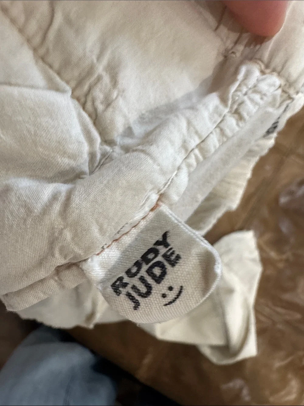Rudy Jude Tony Swiss Dot Natural Wide-Leg Cotton Gauzy Lounge Trousers Small